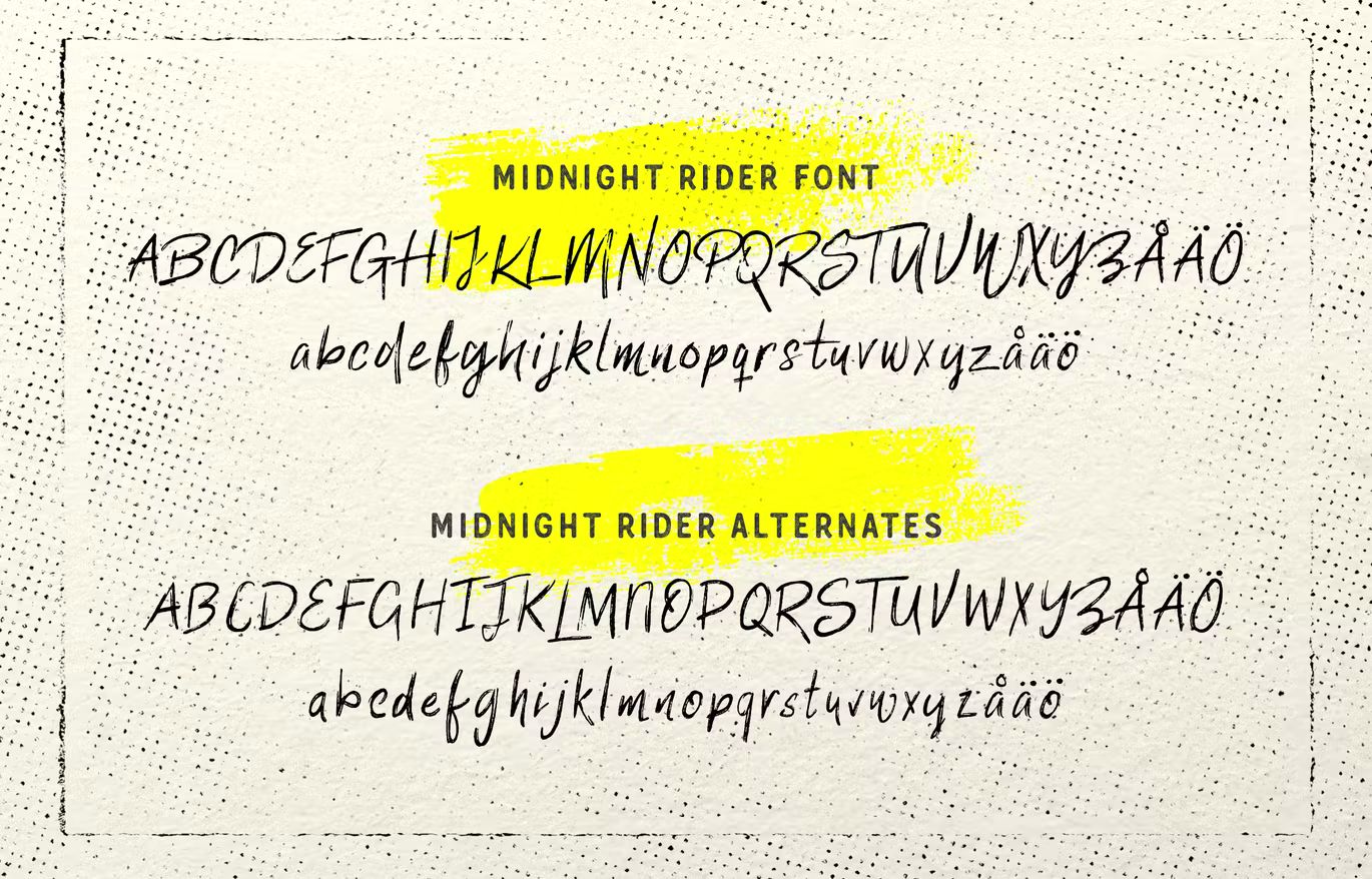 فونت انگلیسی Midnight Rider - 5