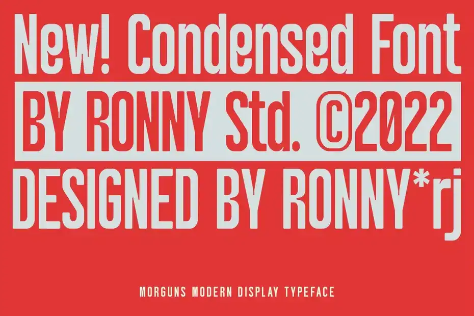 فونت انگلیسی Morguns - Condensed Sans Serif - 21