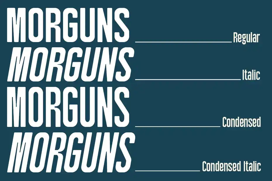 فونت انگلیسی Morguns - Condensed Sans Serif - 9