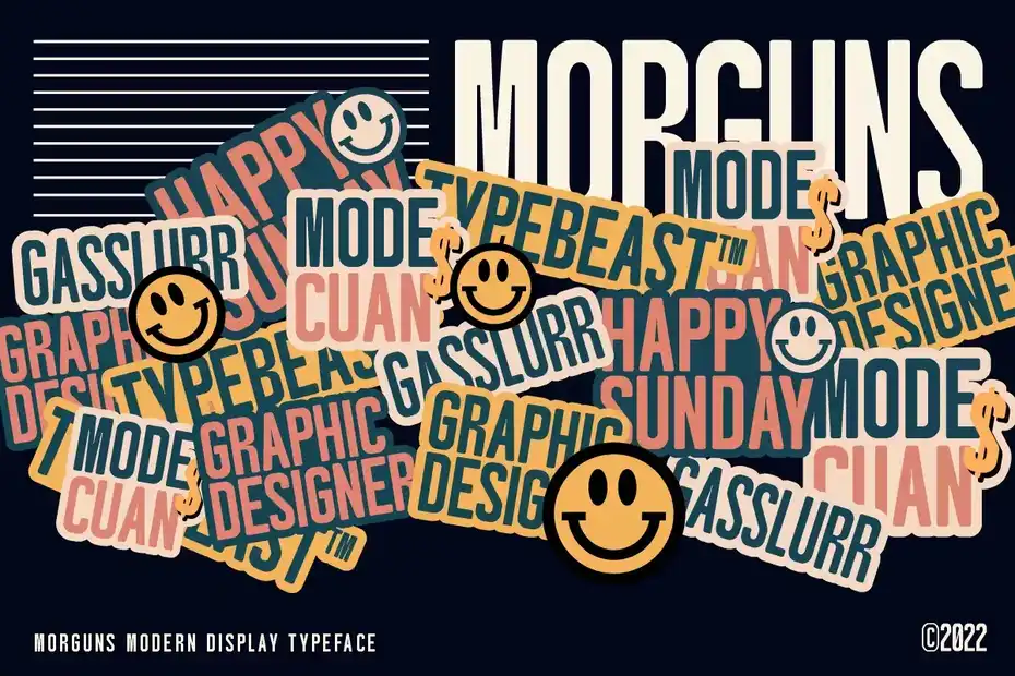 فونت انگلیسی Morguns - Condensed Sans Serif - 15