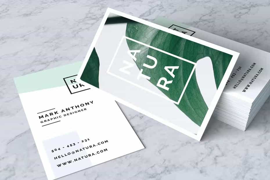 طرح لایه باز کارت ویزیت NATURA Business Card Template - 3