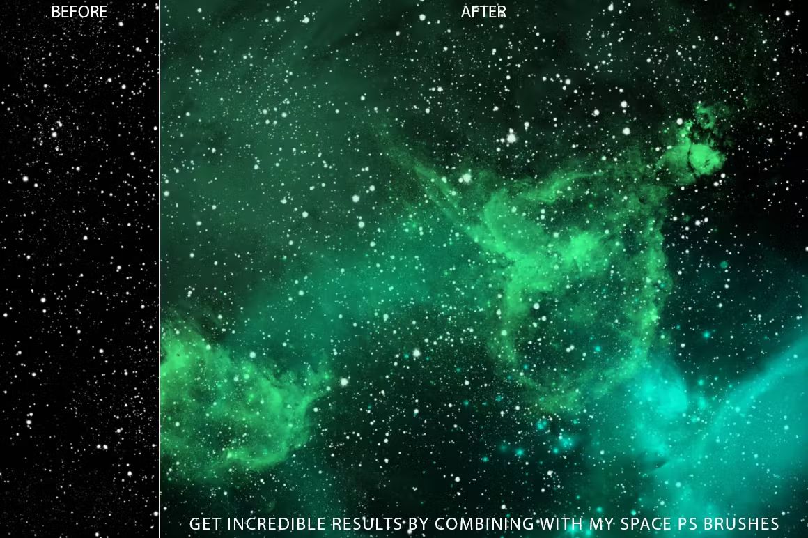 براش کهکشان فتوشاپ Nebula Photoshop Brushes - 6