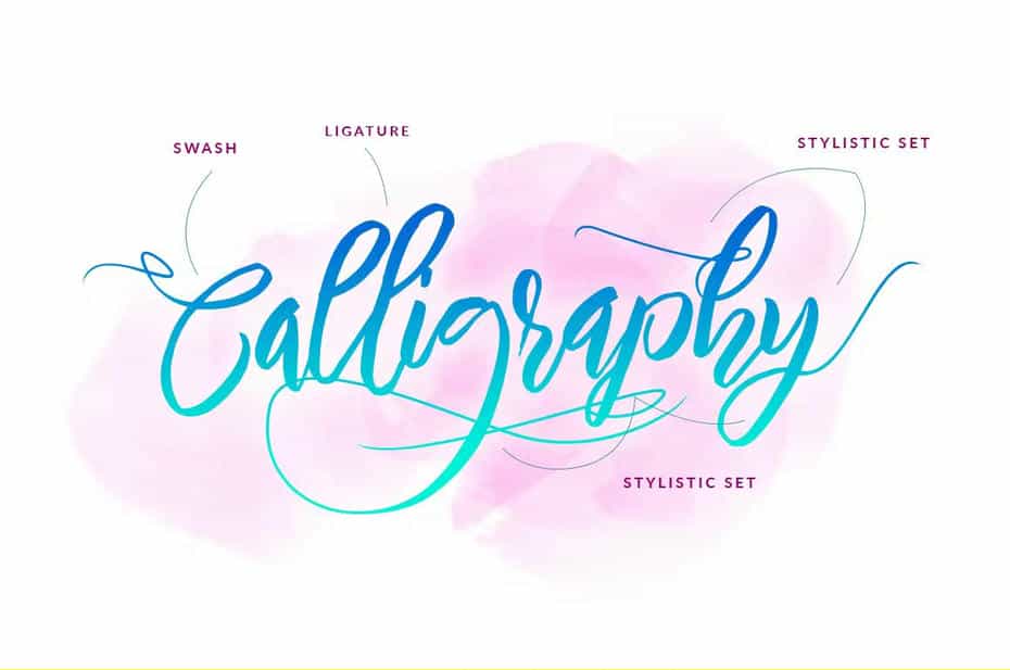 فونت انگلیسی Nirmana Brush Font Wedding
