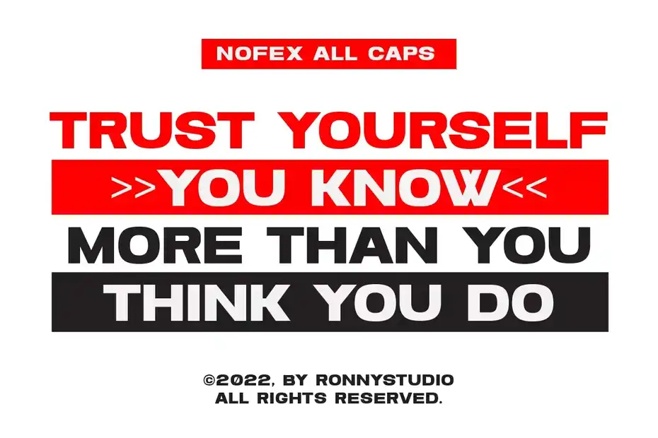 فونت انگلیسی Nofex - Expanded Sans Serif - 15