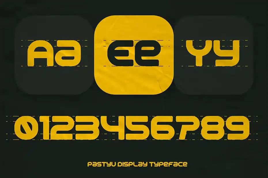 فونت انگلیسی Pastyu - Display Typeface - 9