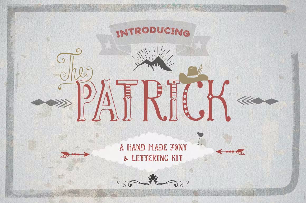 فونت انگلیسی Patrick font & Lettering Kit - 4