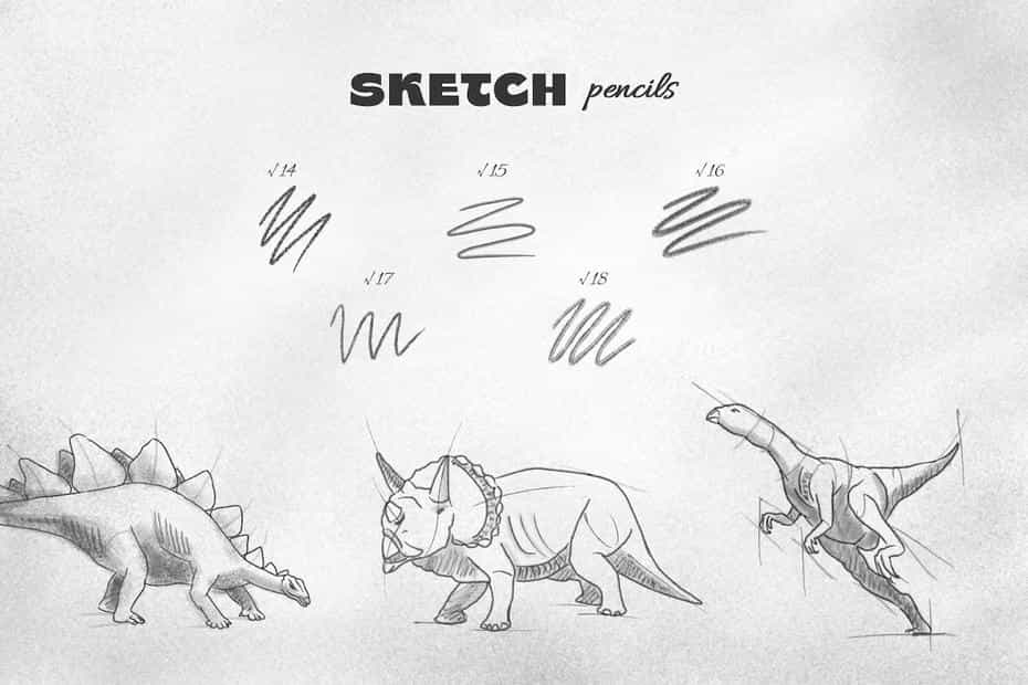 براش مداد فتوشاپ Pencil Photoshop Brushes - 1