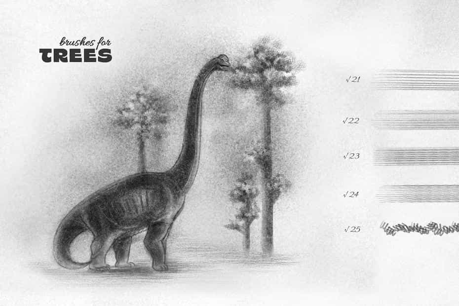 براش مداد فتوشاپ Pencil Photoshop Brushes - 5