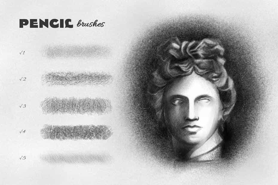 براش مداد فتوشاپ Pencil Photoshop Brushes - 9