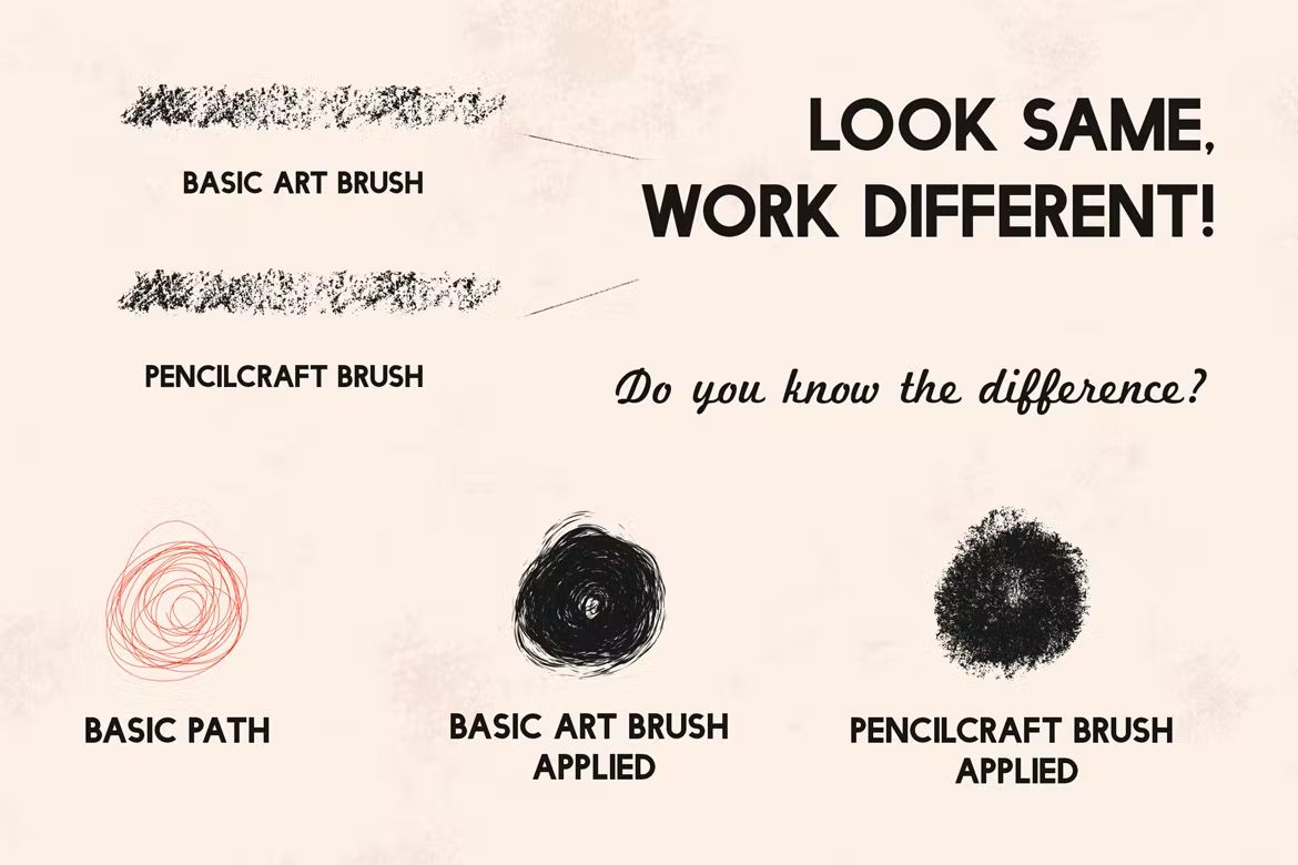 براش مداد ایلوستریتور Pencilcraft Brushes for Adobe Illustrator - 8
