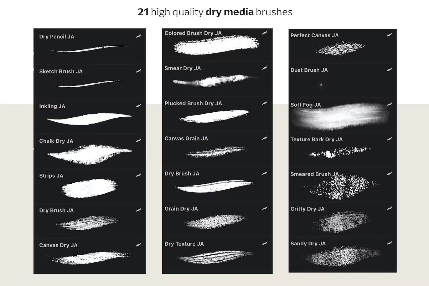 براش پروکریت Procreate Dry Media Brushes - 18