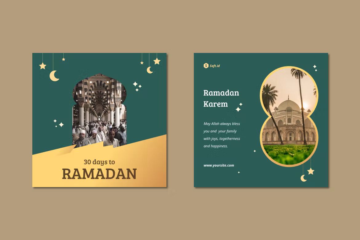 طرح لایه باز پست اینستاگرام رمضان - 3