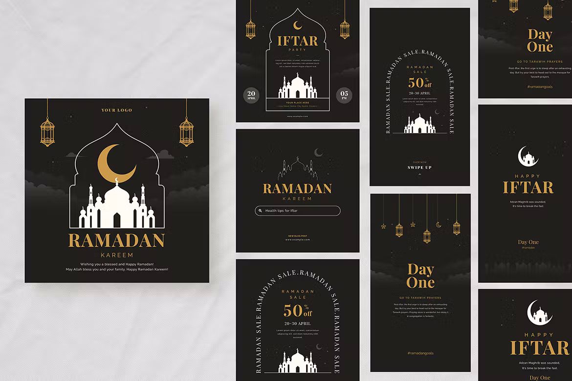طرح لایه باز اینستاگرام رمضان - 7