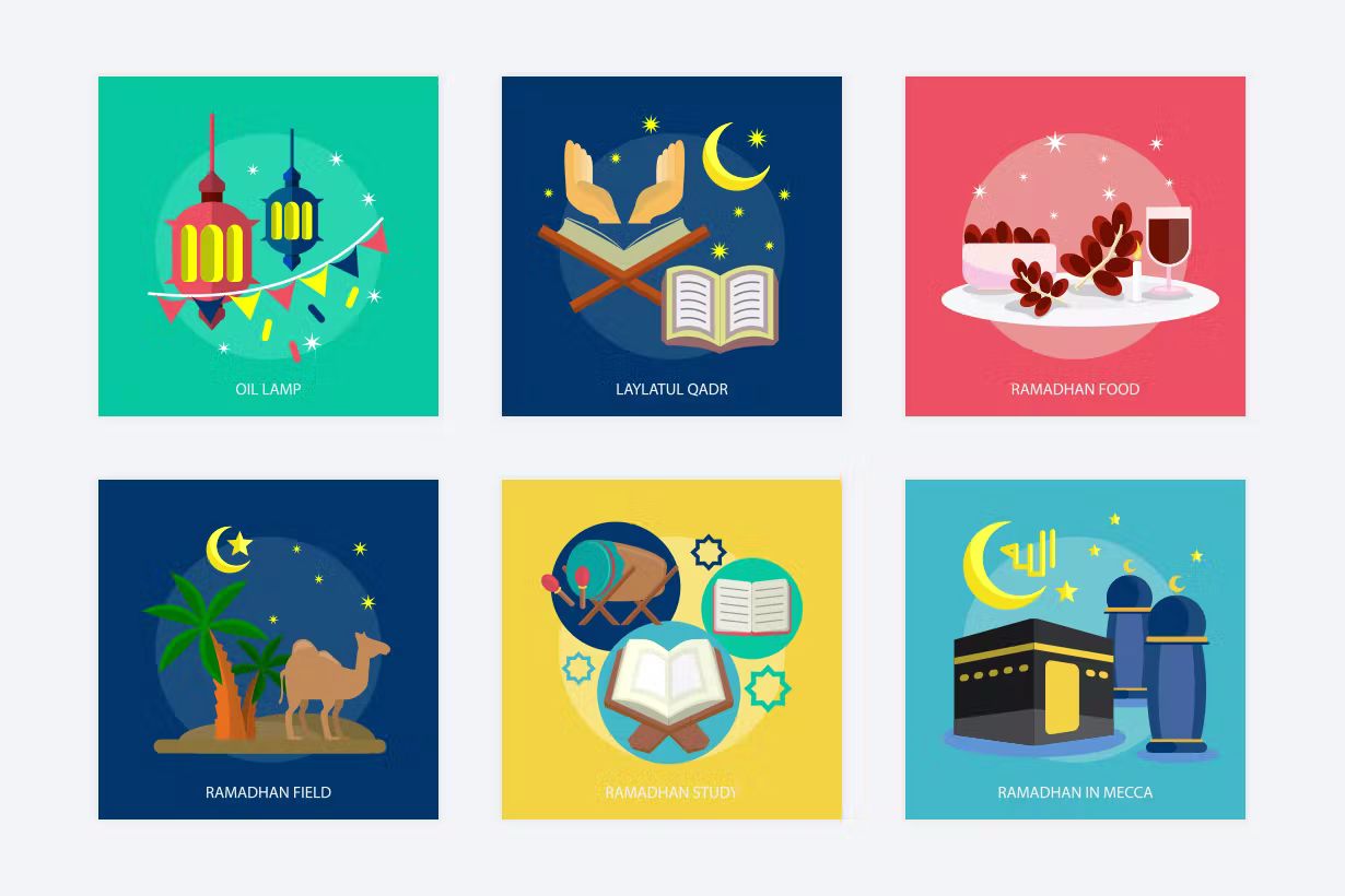 وکتور رمضان Ramadan Mubarak Vector Illustration