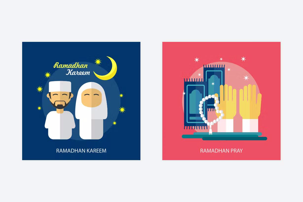 وکتور رمضان Ramadan Mubarak Vector Illustration - 3