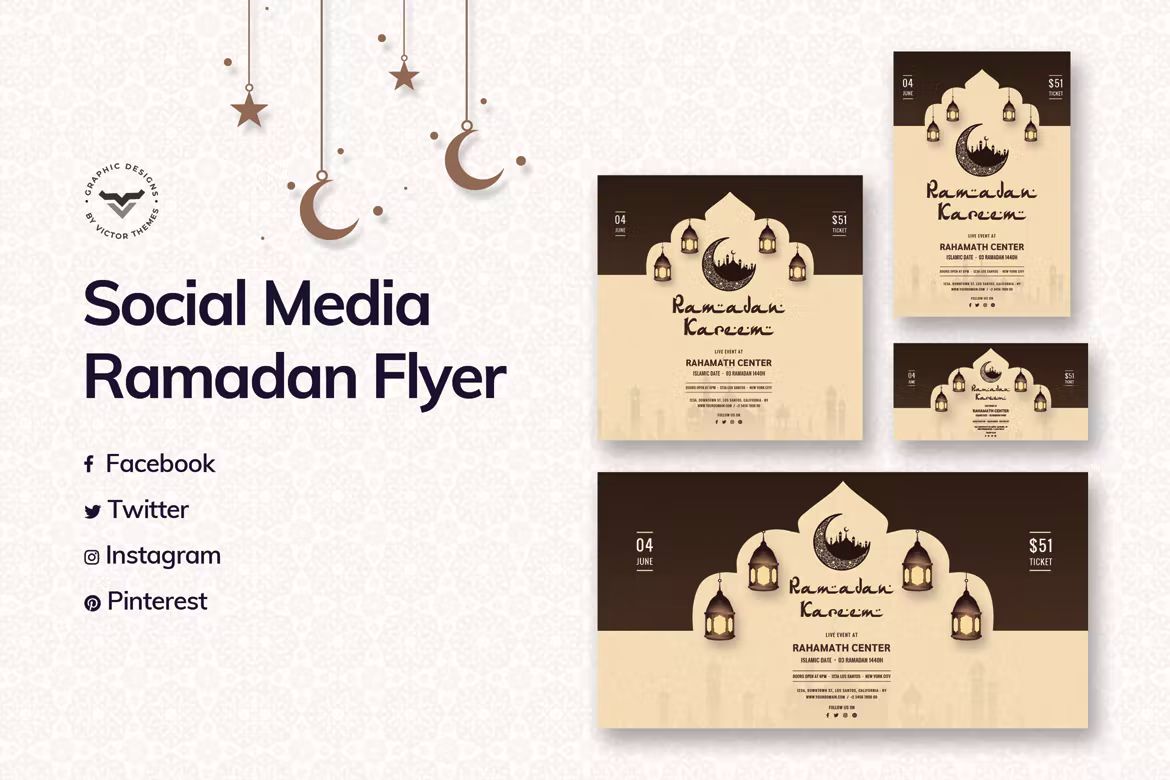 طرح لایه باز پست ماه رمضان شبکه اجتماعی - 2