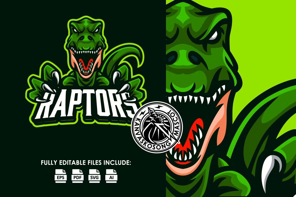 وکتور لوگو Raptor Logo Template - 2