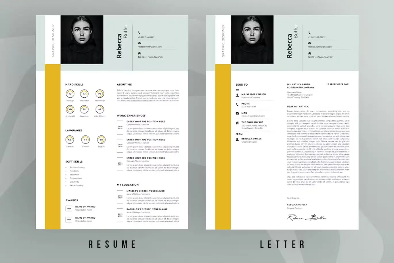 قالب ایندیزاین رزومه Resume / Word / Indesign 2 - 4