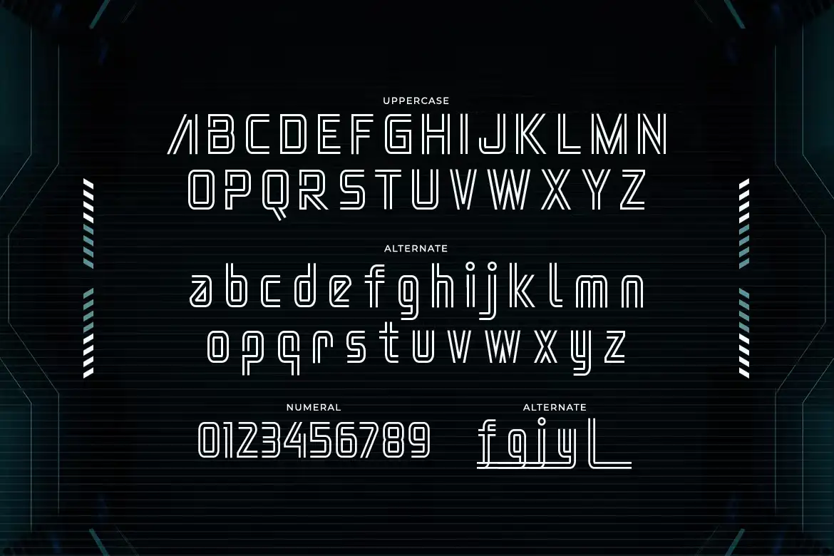 فونت انگلیسی Roboridge - A Futuristic Typeface - 2