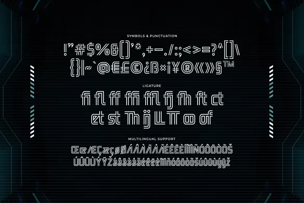 فونت انگلیسی Roboridge - A Futuristic Typeface - 10