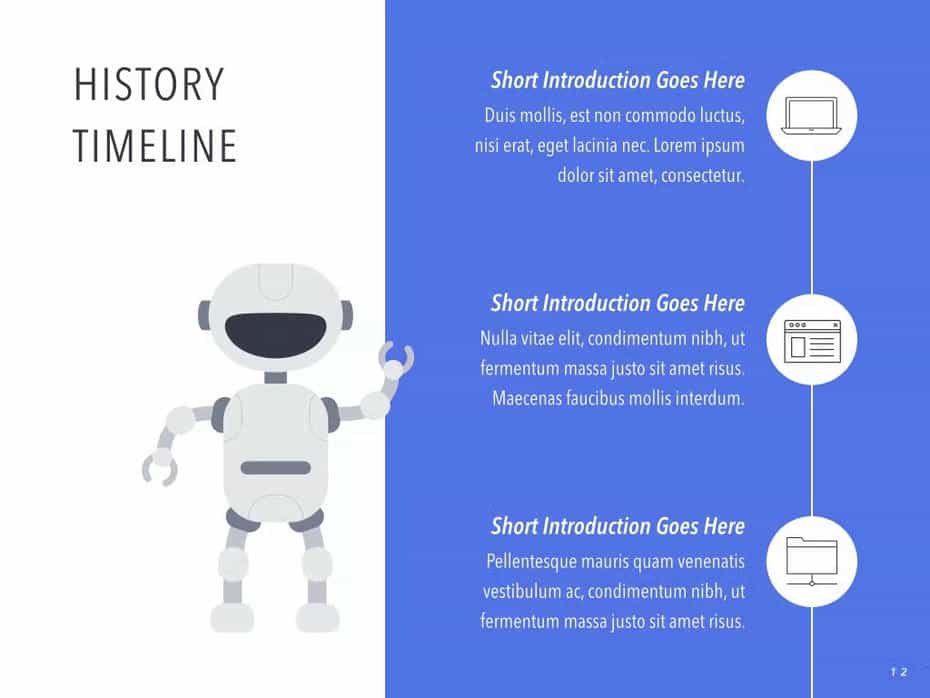 قالب پاورپوینت Robot Showcase PowerPoint Template