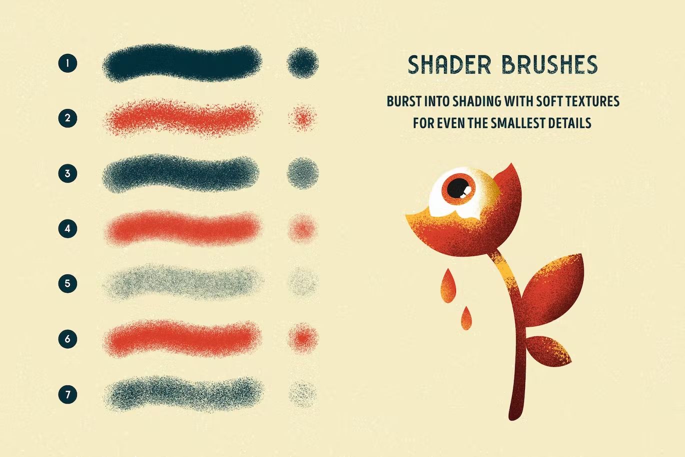 براش ایلوستریتور Shader Brushes for Illustrator - 14