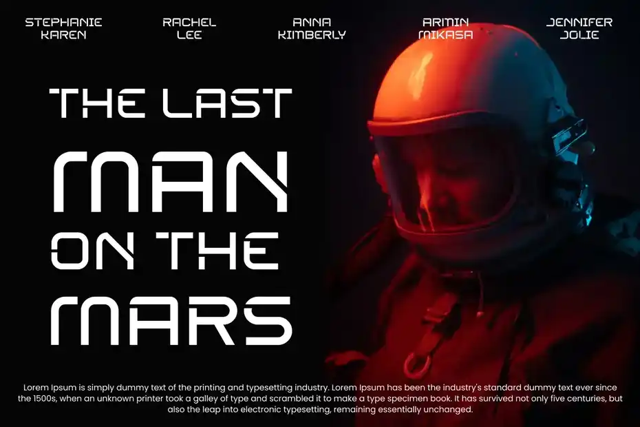 فونت انگلیسی SPACE EXPLORER - futuristic font - 9