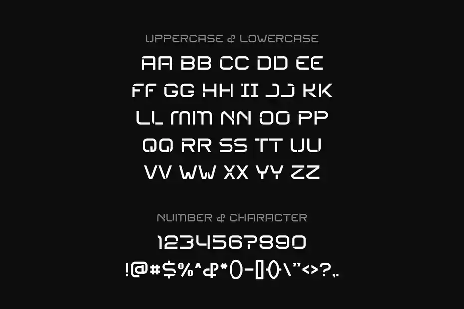 فونت انگلیسی SPACE EXPLORER - futuristic font - 11