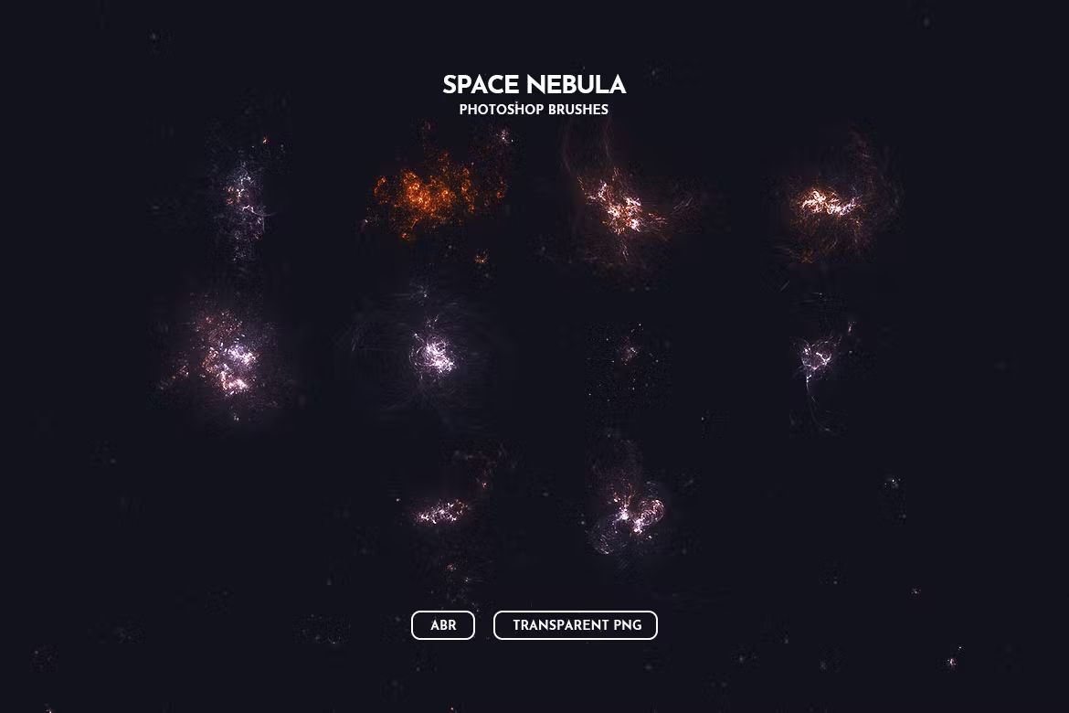 براش کهکشان فتوشاپ Space Nebula Photoshop Brushes - 24