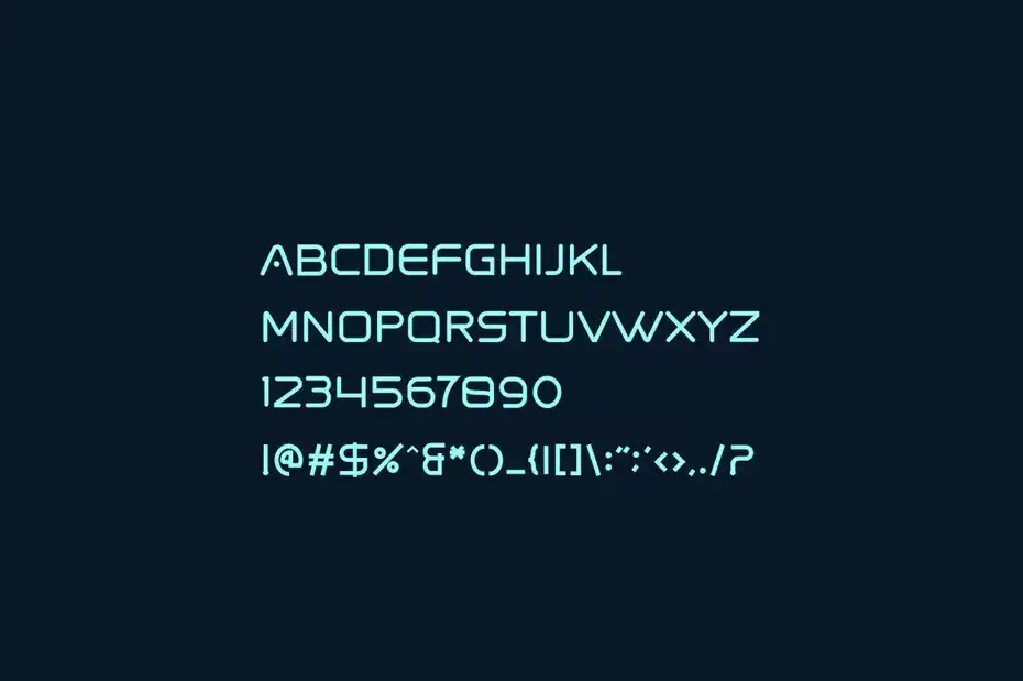 فونت انگلیسی Spaced - Future Display Font - 11