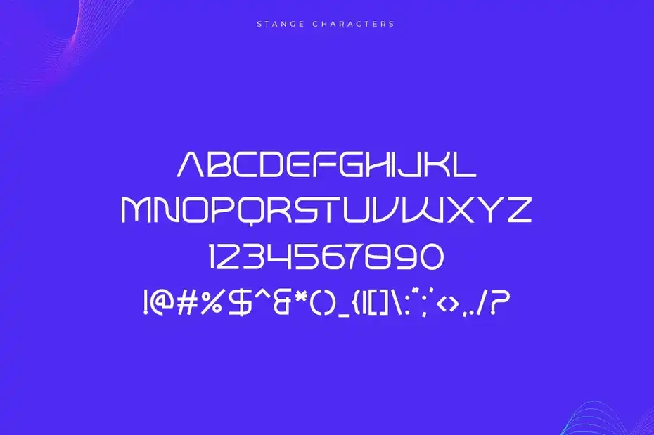 فونت انگلیسی STANGE - Modern Futuristic Font - 17
