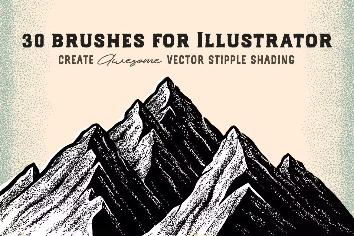براش ترسیمی Stipple Brush Set for Photoshop and Illustrator - 6