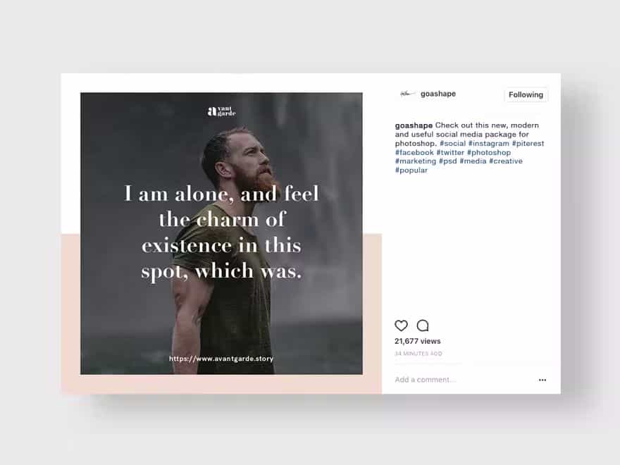 قالب لایه باز شبکه اجتماعی Stylish Social Media Pack - 8