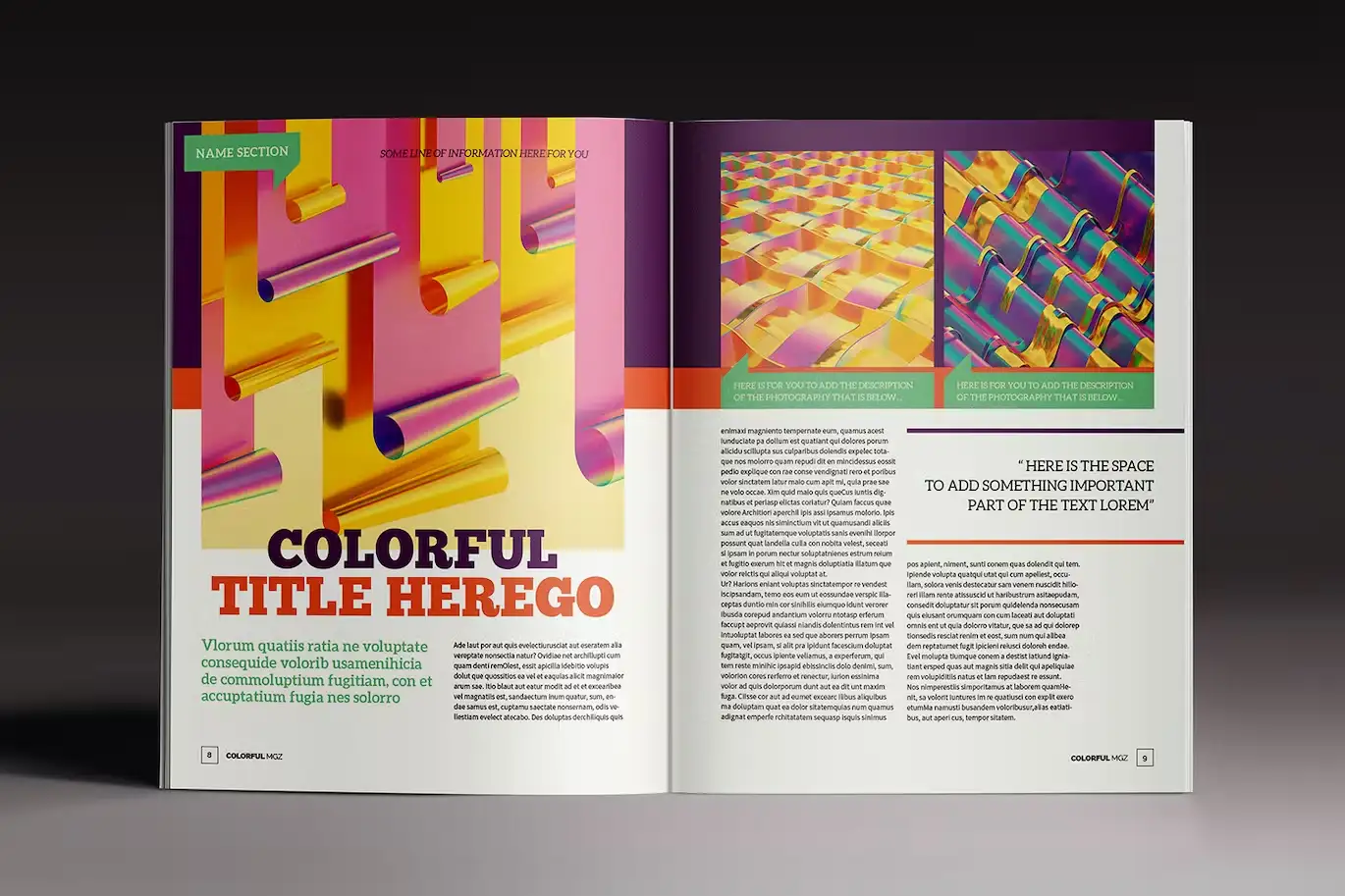 قالب ایندیزاین مجله رنگارنگ - 16