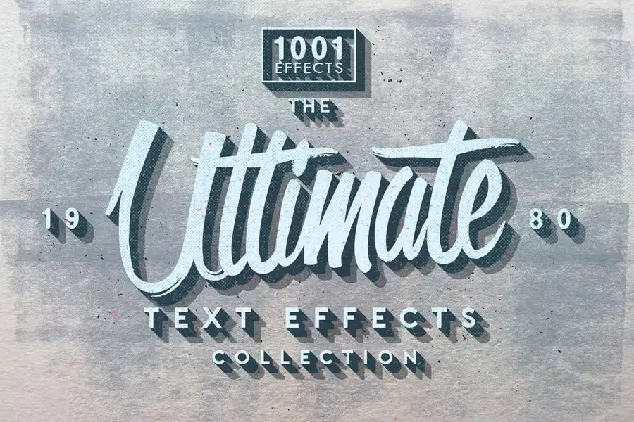 افکت متن فتوشاپ The Ultimate 1001 Text Effects - 20