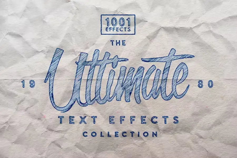 افکت متن فتوشاپ The Ultimate 1001 Text Effects - 28