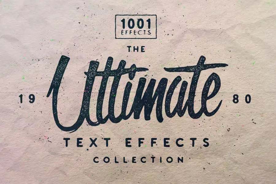 افکت متن فتوشاپ The Ultimate 1001 Text Effects - 10