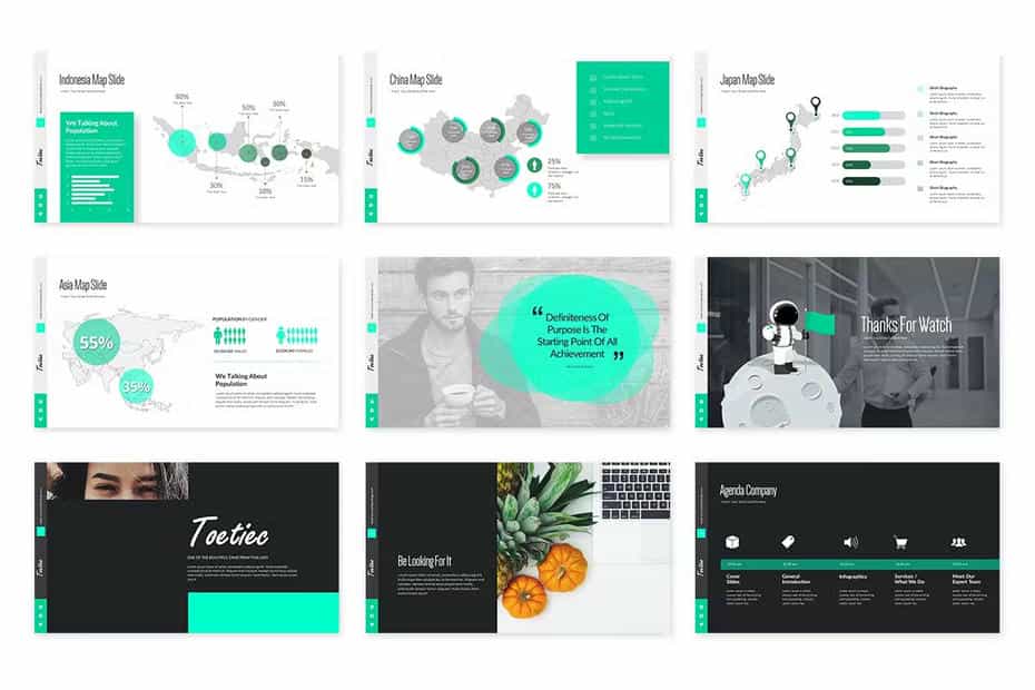 قالب پاورپوینت Toetiec Powerpoint Presentation