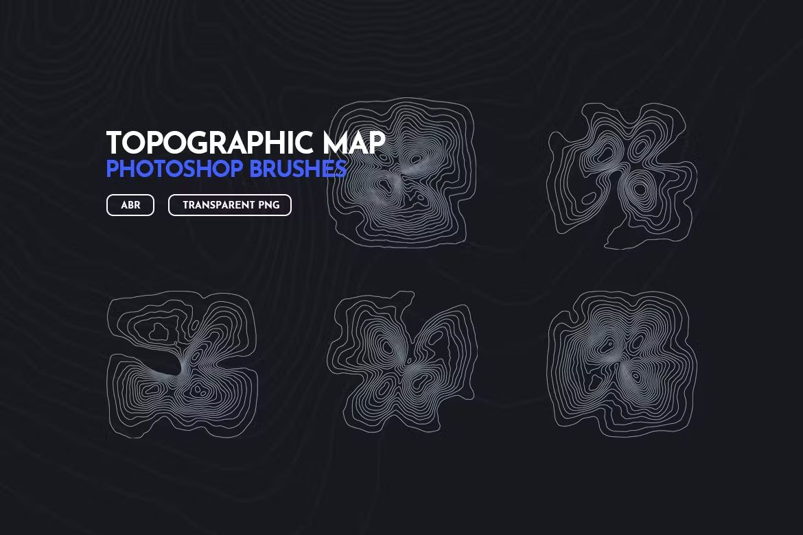 براش نقشه توپوگرافی فتوشاپ - 24