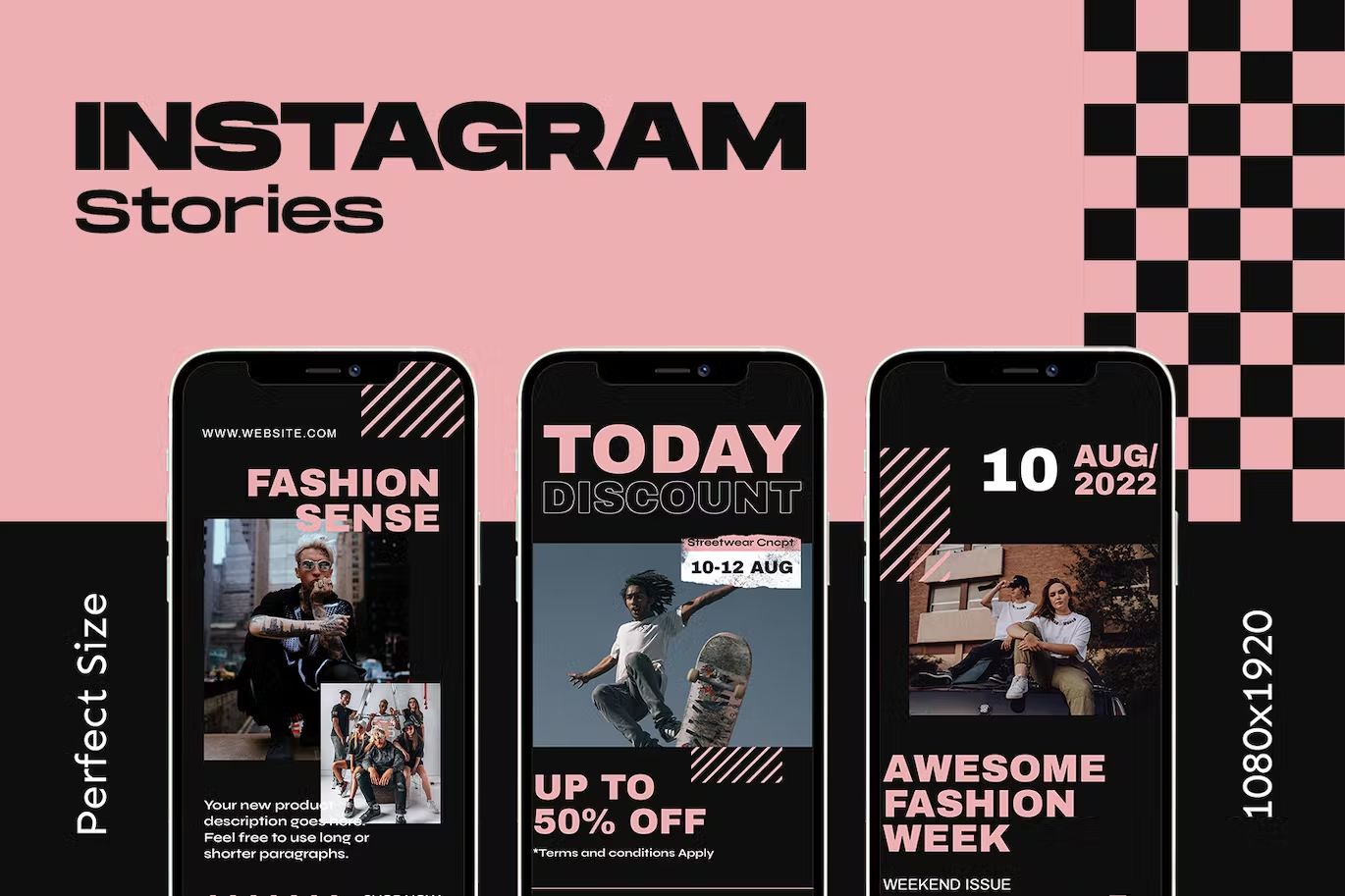 طرح لایه باز اینستاگرام Undeen Streetwear Instagram Template