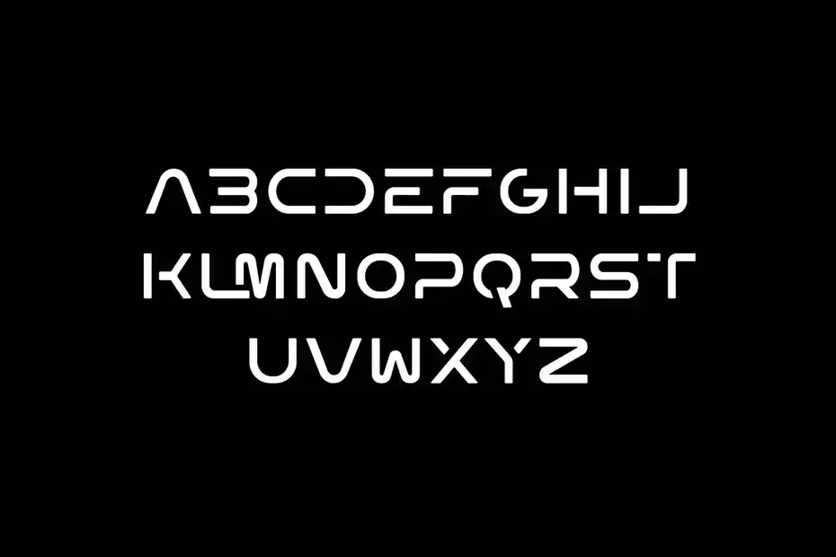 فونت انگلیسی Valko Capela Futuristic Sans Serif Font - 9