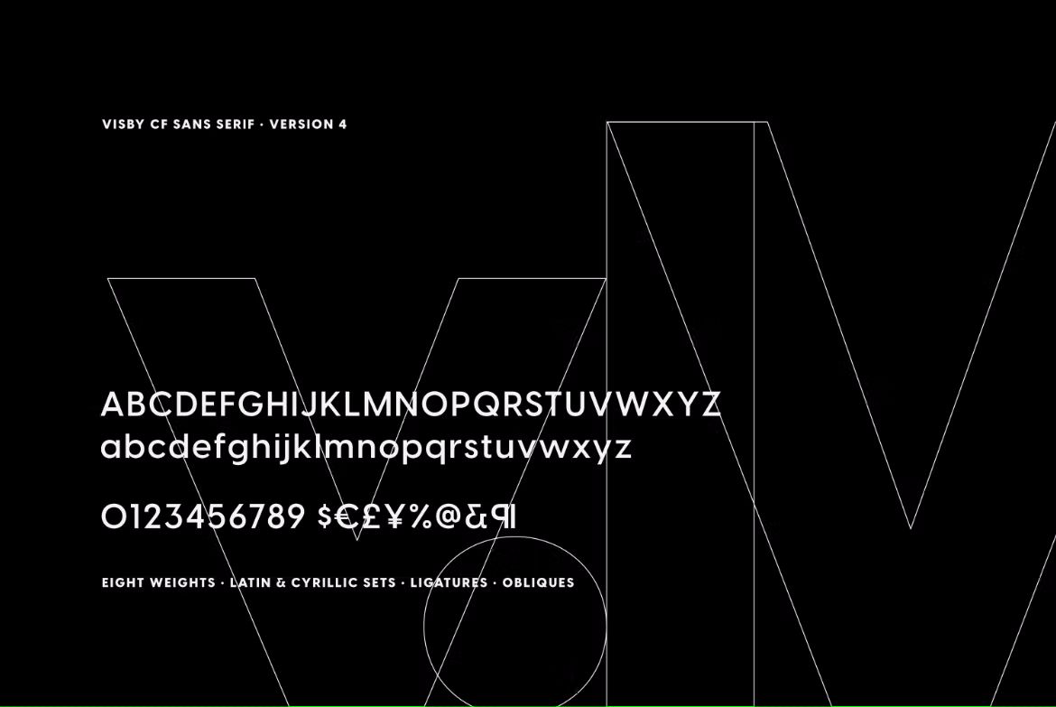 فونت انگلیسی Visby CF | geometric font family