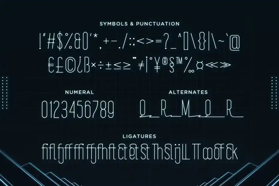 فونت انگلیسی Walk Away – Futuristic Font - 3