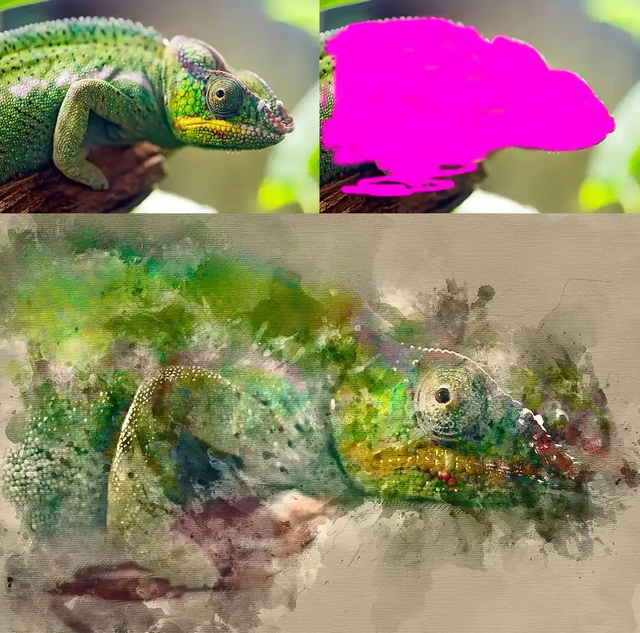 اکشن فتوشاپ تبدیل عکس به نقاشی آبرنگی Watercolor - 9