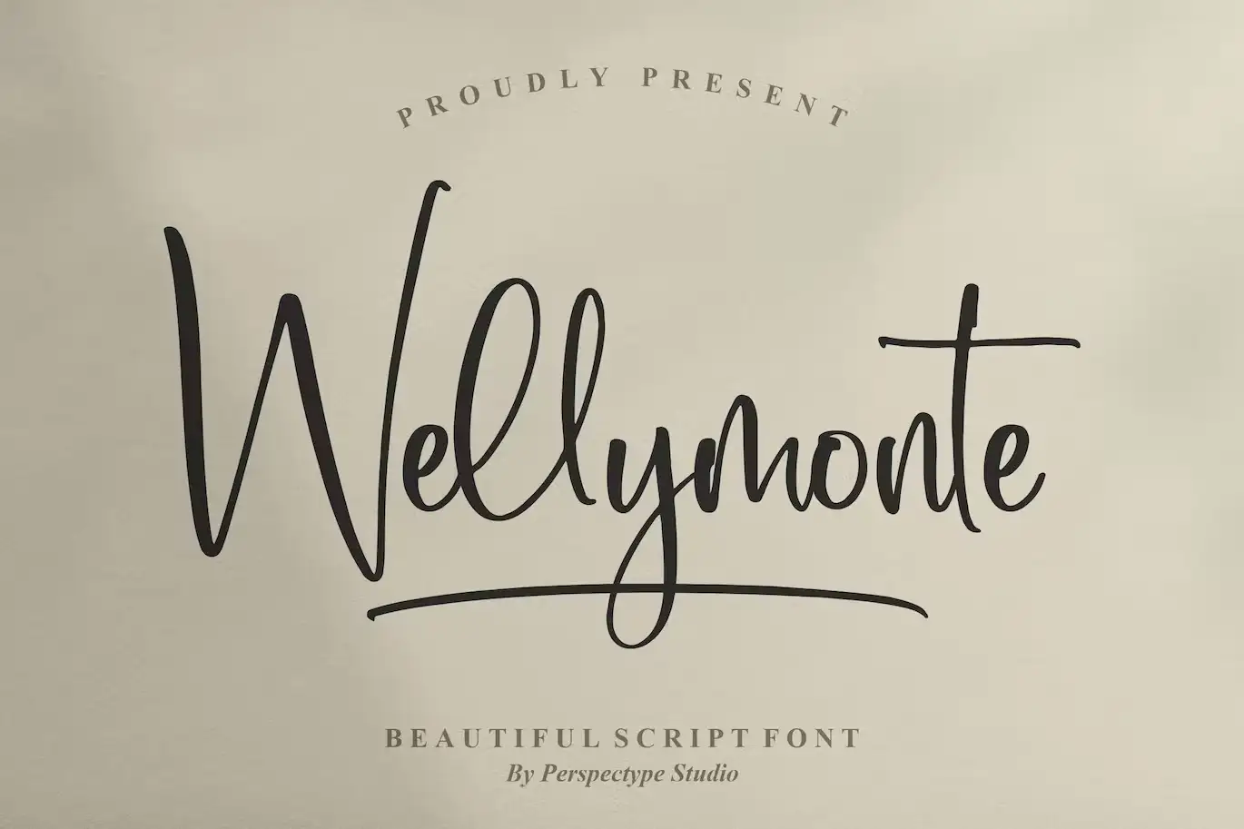 فونت انگلیسی Wellymonte Script Font - 24