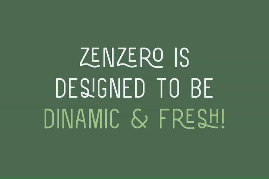 دانلود فونت صنعتی Zenzero Sans - 3 فونت انگلیسی صنعتی Zenzero Sans