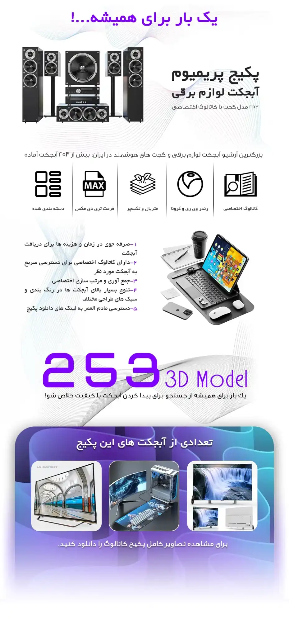 پک 253 مدل سه بعدی لوازم برقی - 1 پک 253 مدل سه بعدی لوازم برقی