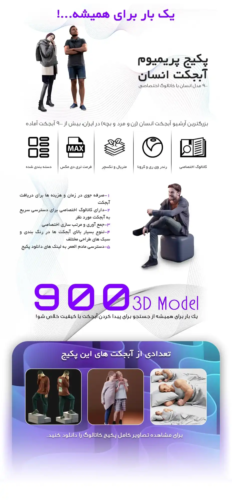 پک 900 مدل سه بعدی انسان