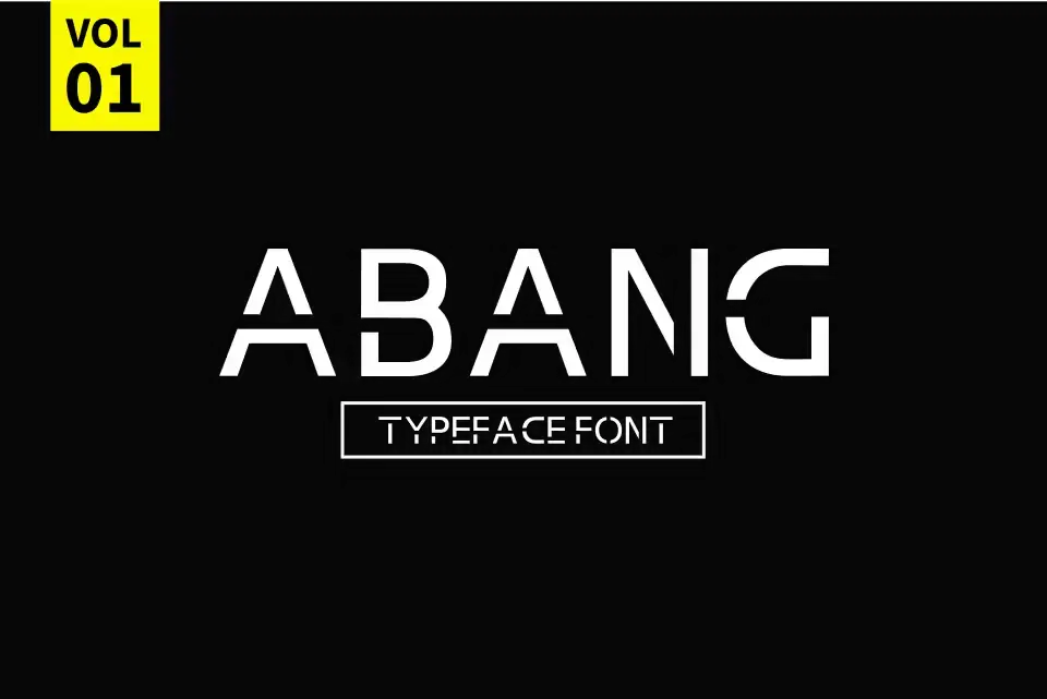 فونت انگلیسی مدرن Abang Typeface Font - 1