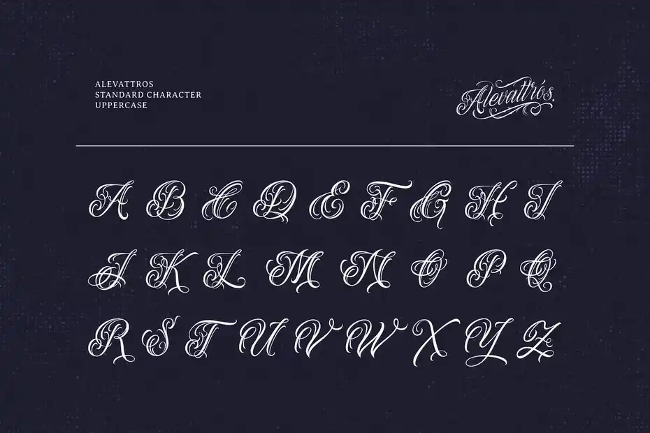 فونت انگلیسی تاتو Alevattros - 18